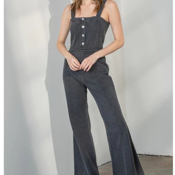 Flying Tomato Pants - Flying Tomato Wide-Leg Jumpsuit Black Size S New with Tags